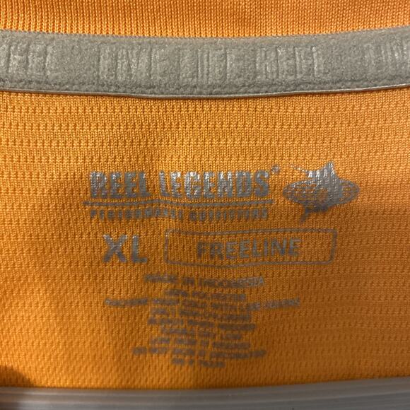 Reel Legends Long Sleeve XL Size Shirt Outdoor Fishing Orange Color - Picture 2 of 4